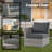 Cassville 8 - Person No Assembly Required Outdoor Conversation Set, Patio Wicker Sectional Seating Group with Cushions, All Weather Sofa Set with Optional Fire Pit Table for Garden Backyard-93662488-93092039