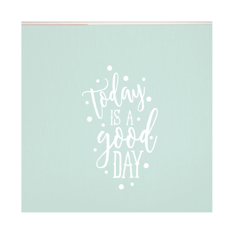 Décalcomanie murale good day today, Blanc