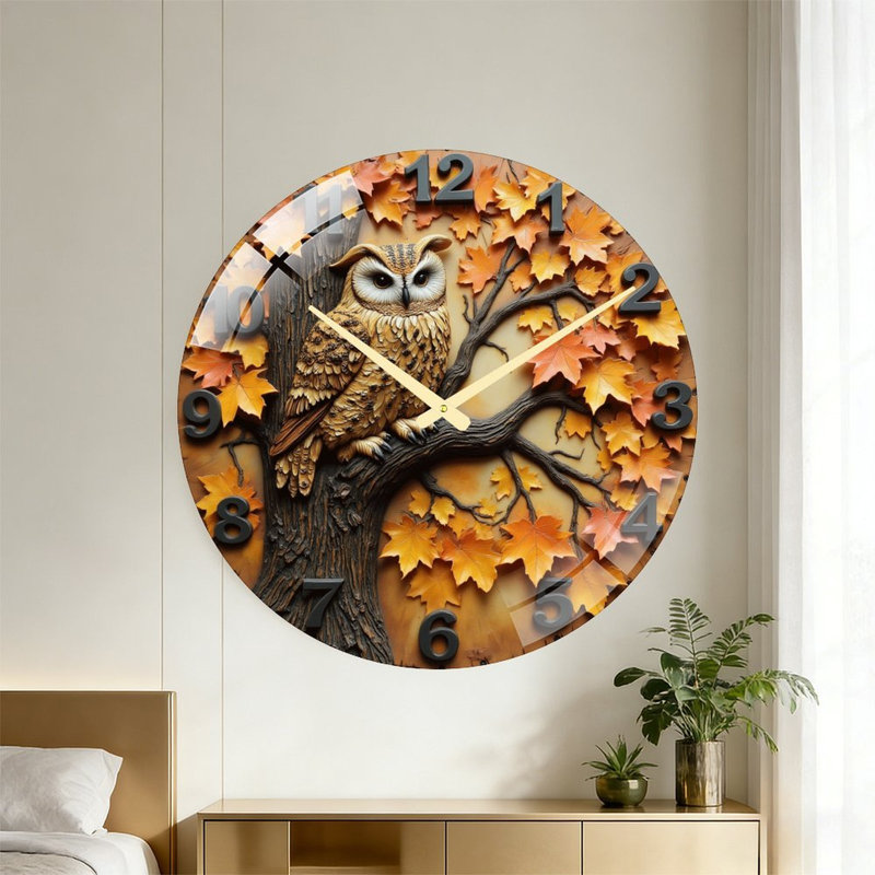 Horloge murale hibou - 24 po