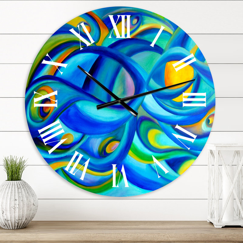 Blue Eyed Universe - Horloge murale moderne, Petit