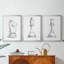 Chess Room Study I - Toile tendue avec châssis sur mesure - 3 pièces-449171823-449171822