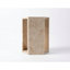 Table d'appoint hexagonale en marbre rose, grain unique et pierre très brillante, 40 cm, finition polie luxueuse, hauteur