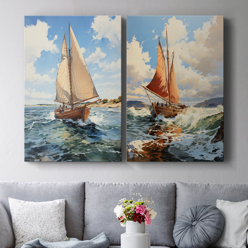 NAUTICAL Series CCCXXV-Premium Gallery Wrapped Canvas -Ready to Hang, 27" H x 36" W
