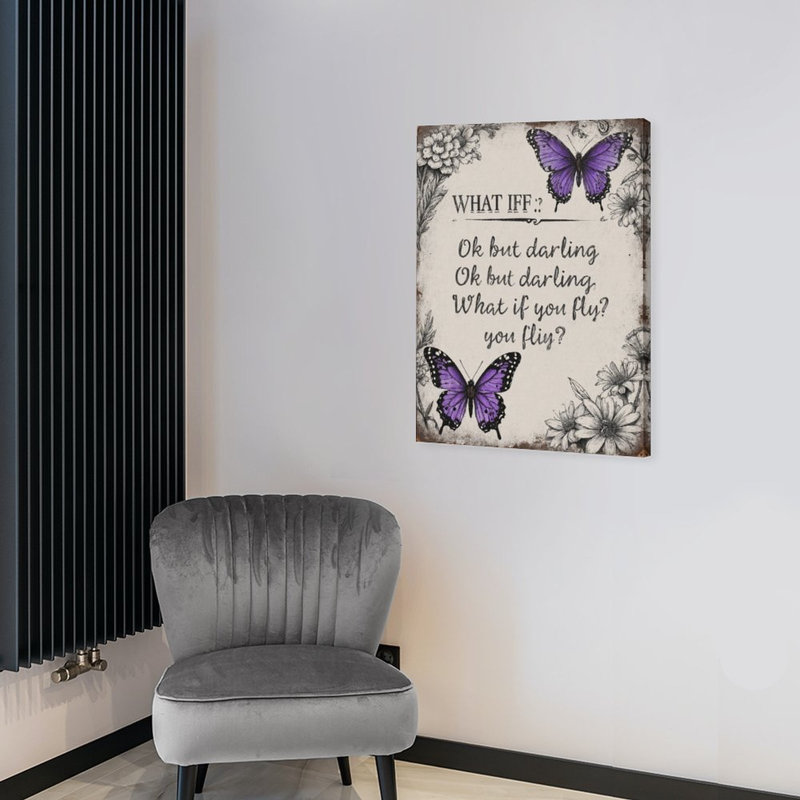 Papillon, question inspirante, encadré en bois, art mural, l 16 x L 20