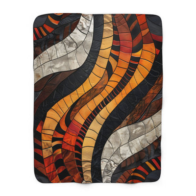 Fulani Fusion - couverture en sherpa de qualité supérieure 1 pièce - reproduction d'art luxueuse