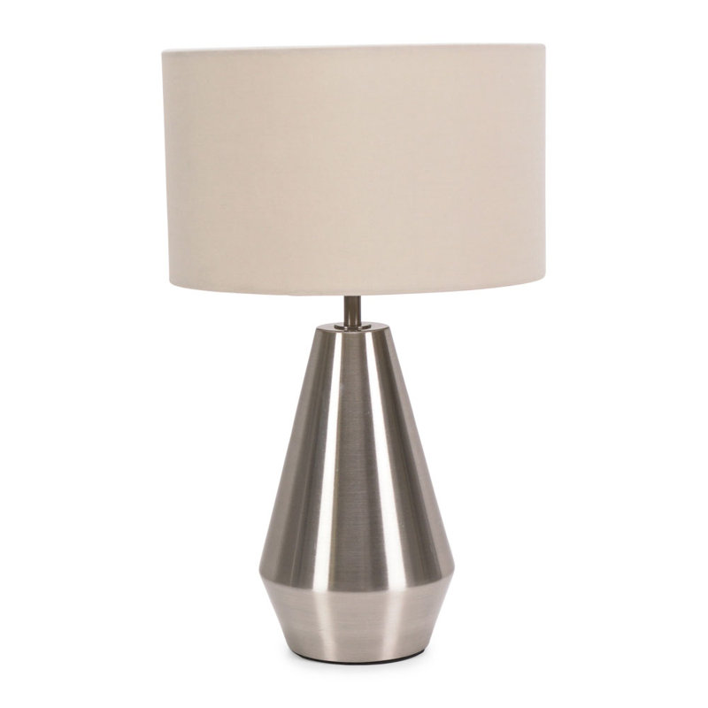 Metal Table Lamp, Natural, Silver