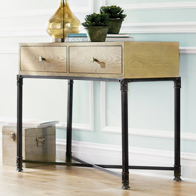 40.5'' Solid Wood Top Console Table