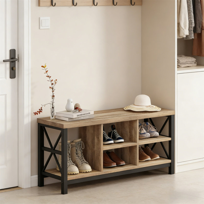 Premium Wooden Shoe Cabinet For Home, Oak