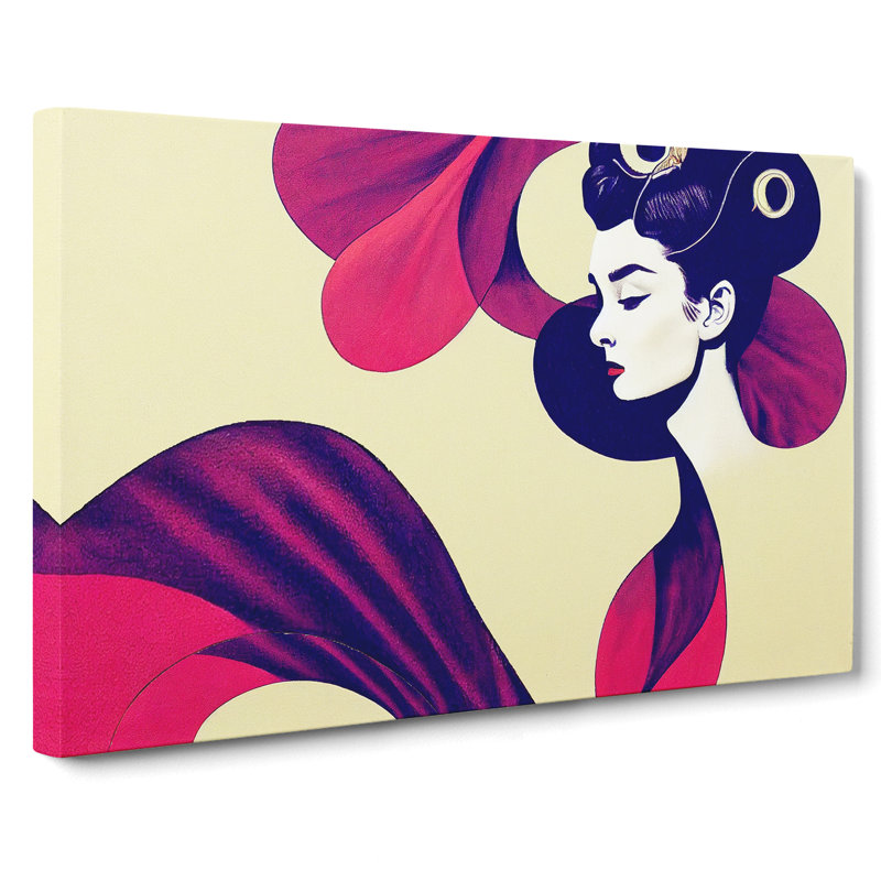 Beautiful Woman - Wrapped Canvas Print, 35cm H x 50cm W x 3cm D