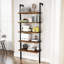 Aaria 180cm H x 28cm W Iron Floating Bookcase-730121728-730121731