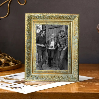 Cadre photo en ligne antique avec plexiglas 11PC x 14 "or antique 1PC