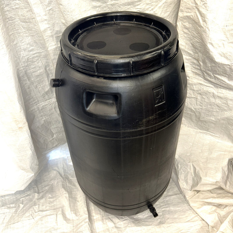 55 Gallon Rain Barrel, Black