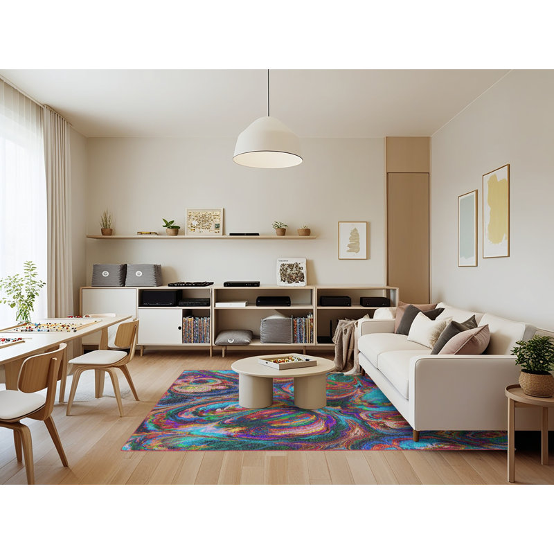 Arleny Abstract Indoor Rug, Rectangle 7' x 9'