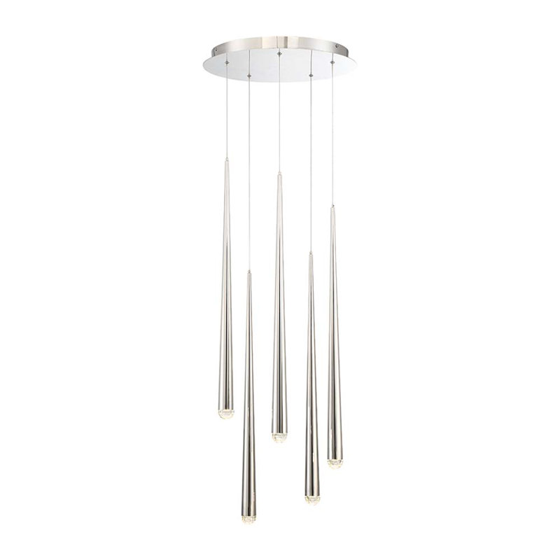 Luminaire suspendu en forme de goutte à DEL Cascade 5 lumières Cascade