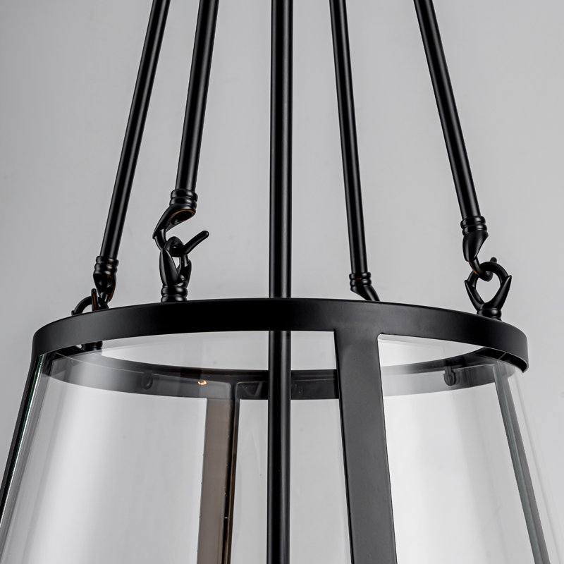 Lustre lanterne à cône à 4 lumières à intensité variable Qudarius