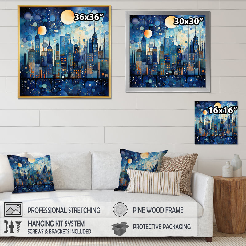 Urban Utopia III - Imprimé, H 16 po x l 16 po x P 1 po, Toile tendue