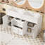 Meuble-lavabo de 60 po avec rangement spacieux, lavabos doubles et mécanismes de fermeture en douceur pour les salles de bain modernes