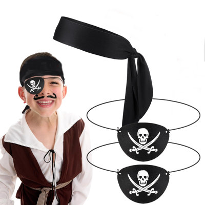 Beelittle Halloween Pirate Costume Accessories Silky Pirate Cap Role Play Set
