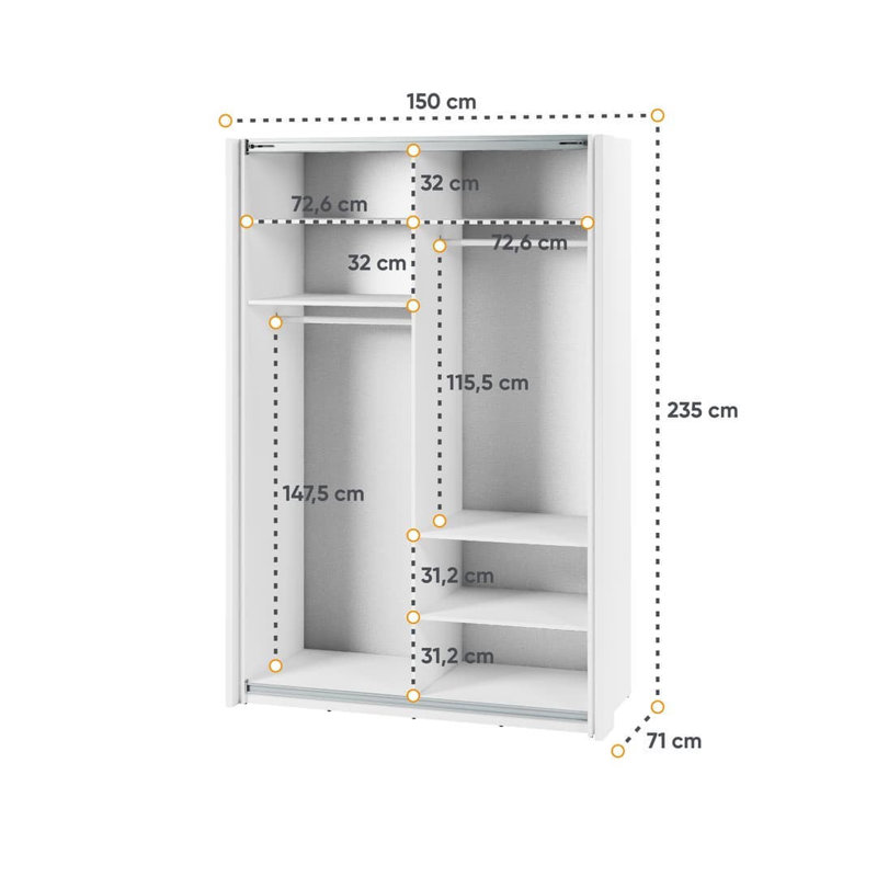Nekira Manufactured Wood Wardrobe
