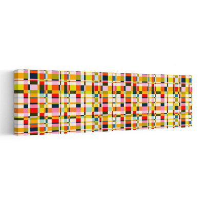 Motif à carreaux éclatant, art abstrait coloré et audacieux