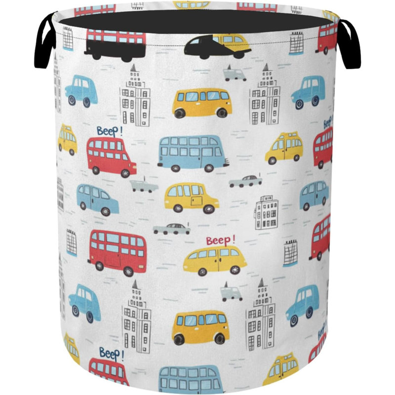 Panier à linge Organisateur de jouets en toile pliable avec poignées pour la chambre à coucher