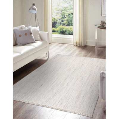 Alaray Solid Colour Flatweave Area Rug
