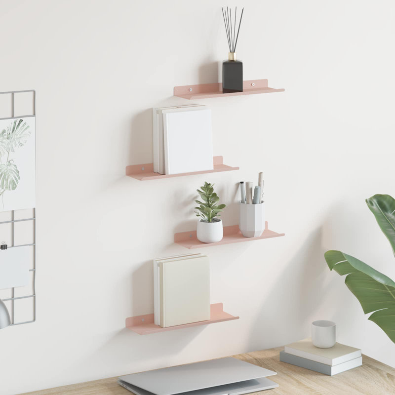 Steel Floating Shelf, Pink