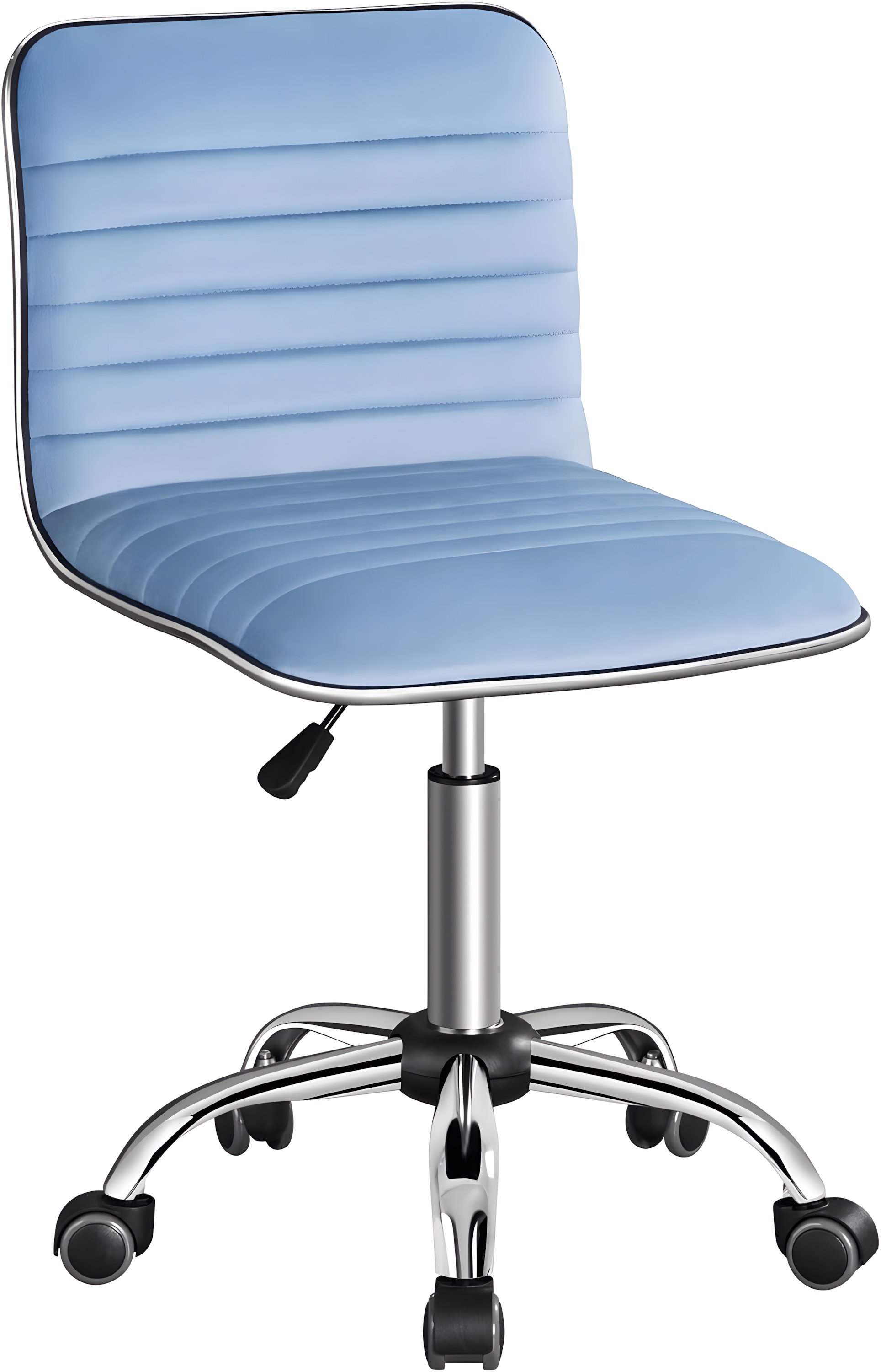 Latitude Run® Velvet Ribbed Swivel Office Chair, Armless Task - Main Image