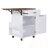 Kitchen Island with Drop Leaf, Open Side Rack, One Drawer and Towel Rack-1052081476