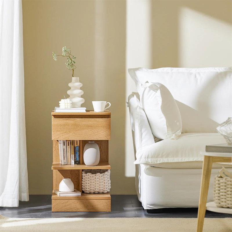 39cm W Manufactured Wood Bedside Table
