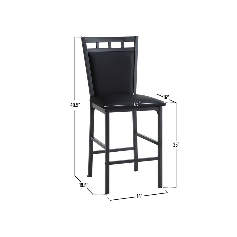 Patnode 5-piece Counter Height Dining Set, Black