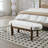 Modern Upholstered Solid Wood Bench With Stylish Irregular Upholstery For End Of Bed, Dining Room, Porch, Living Room-398820908