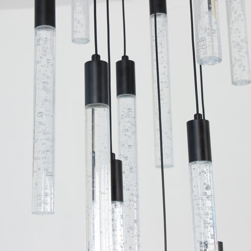 Luminaire suspendu en cristal Eliandra, Noir, 12 Lights