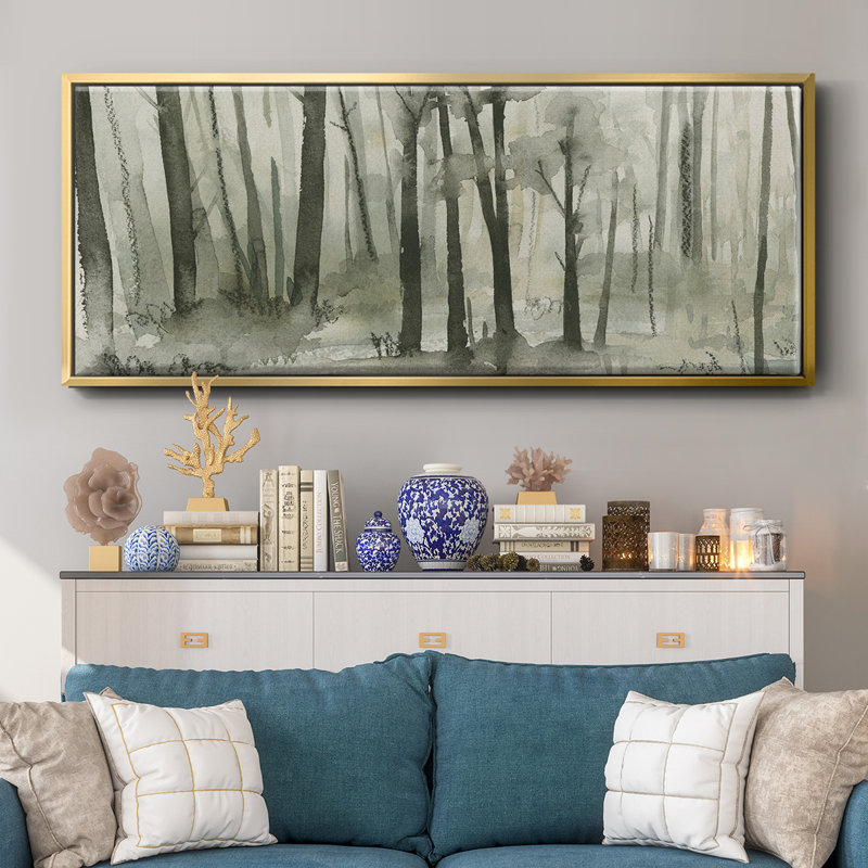 Into the Woods I- Framed Canvas, 24" H x 60" W