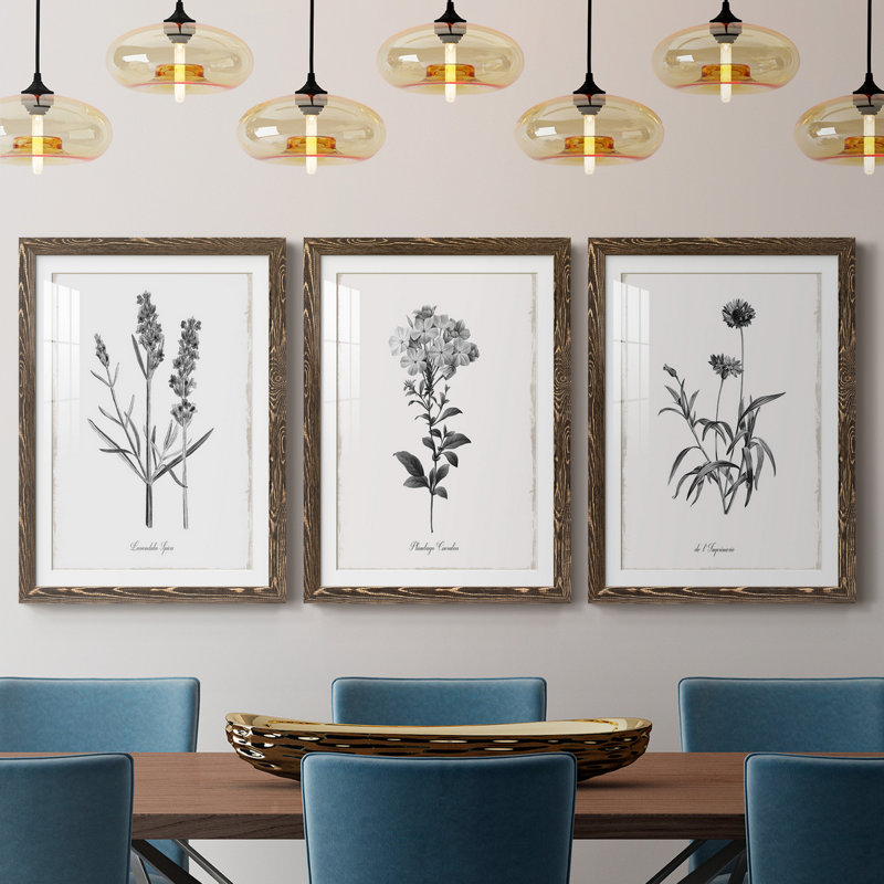 Simply Imperial - Ensemble de 3 cadres photo, H 20 po x l 51 po x P 1,5 po, Noyer