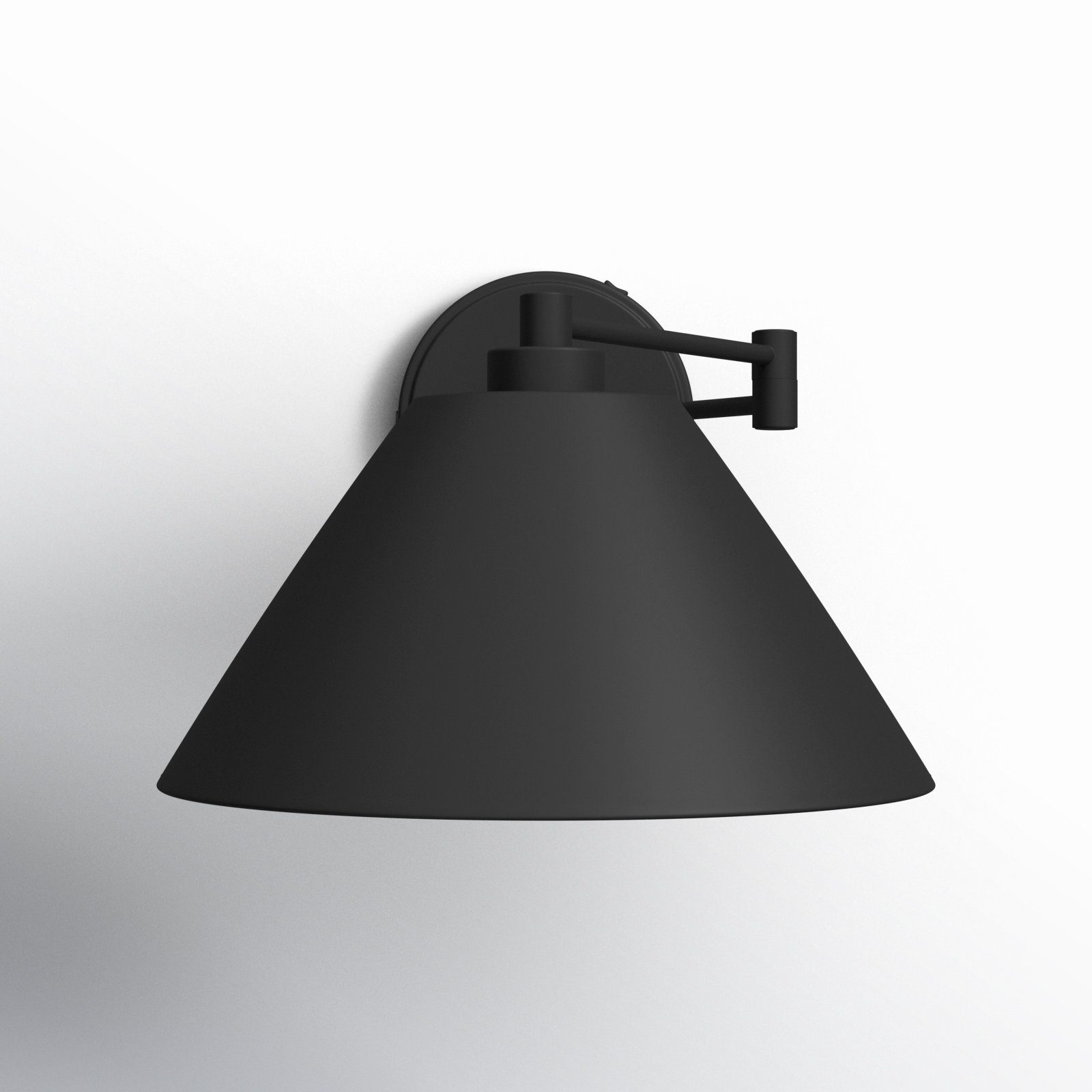 Schaller Single Light Dimmable Wall Sconces, Black, Black