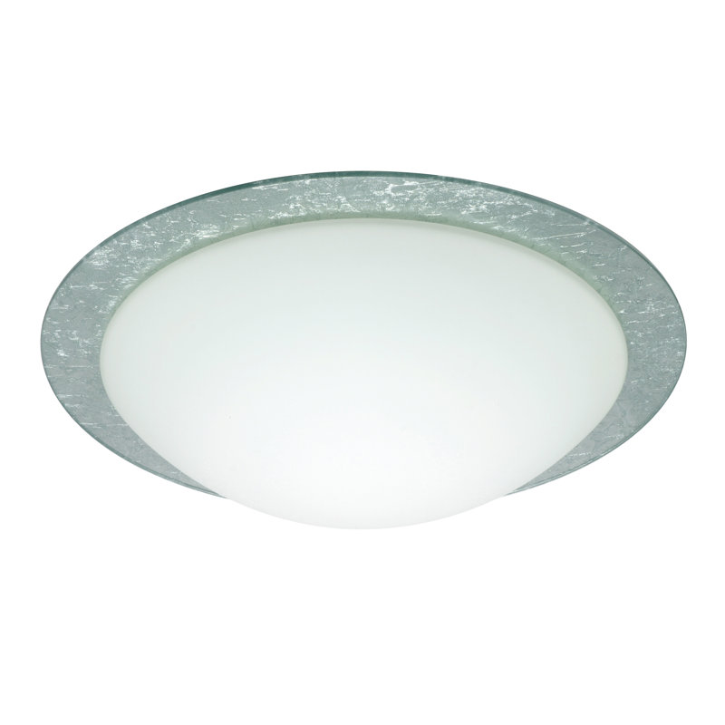 Plafonnier encastré pour cuve simple Besa, Blanc, H 3,875 po x l 12,625 po x P 12,625 po