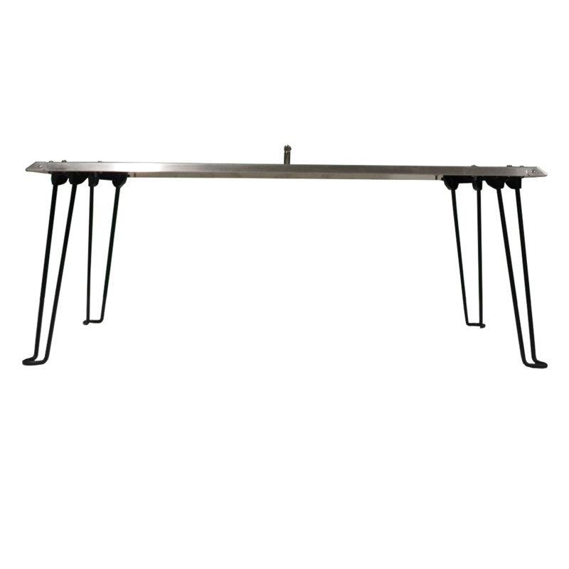 Stainless Steel Rectangle Fire Pit Heat Deflector with Foldable Legs