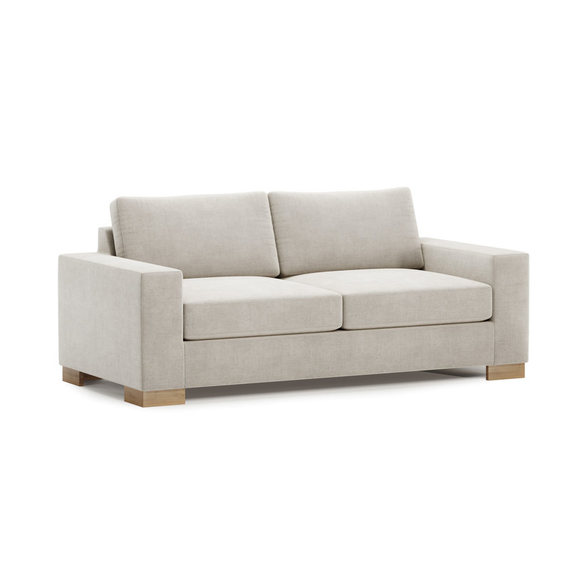 Canapé à accoudoirs carrés 84 po., 72", Marin Penelope, Noyer
