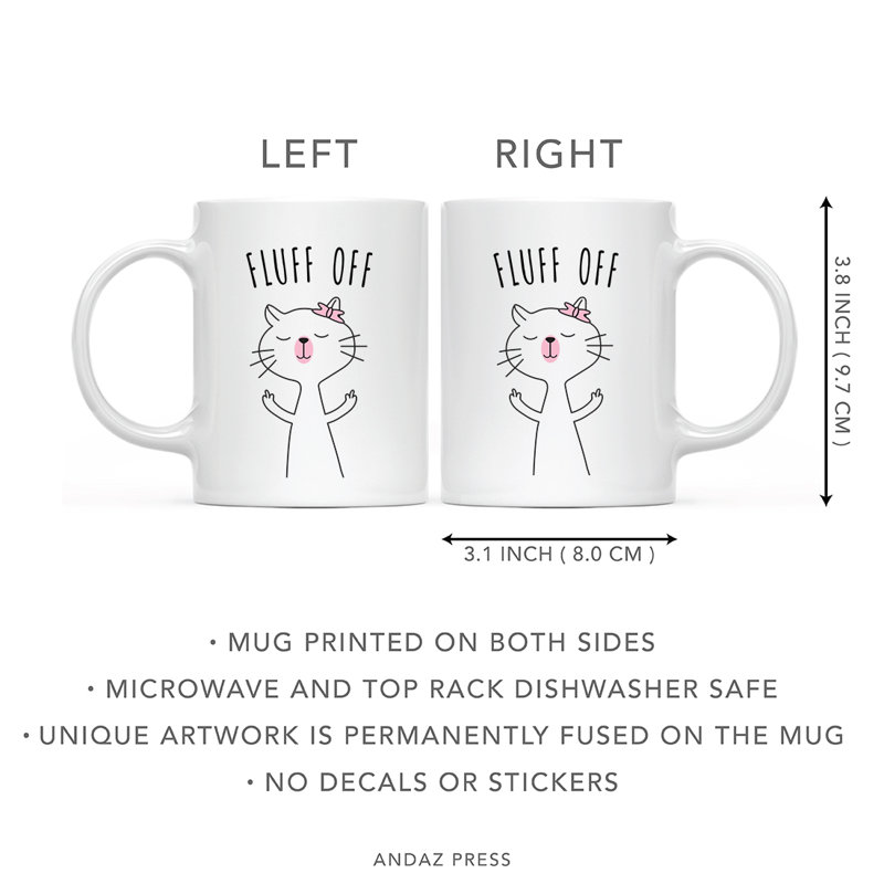 Tasse à café «Funny Cat Lover Fluff Off»