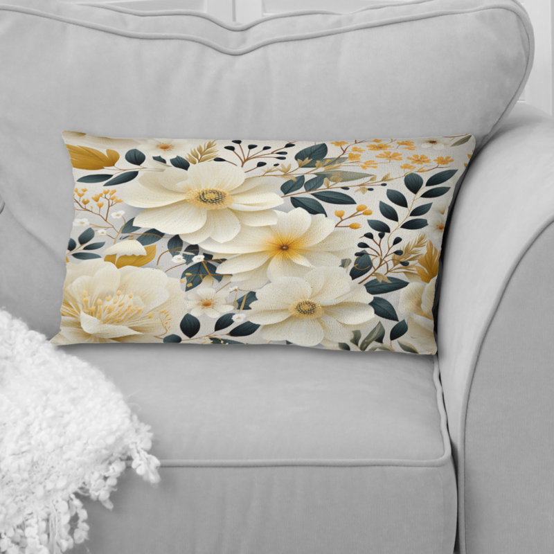Coussin Beige Boho Chic Poppy Blooms I