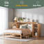 Lit escamotable double avec tiroirs et tablettes de rangement spacieux. Idéal pour les chambres d'amis ou les chambres compactes-2116389188