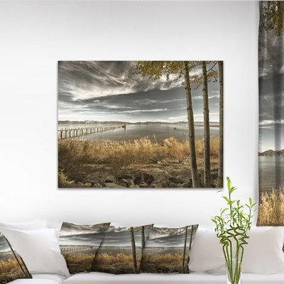 " Pier In Brown Lake "