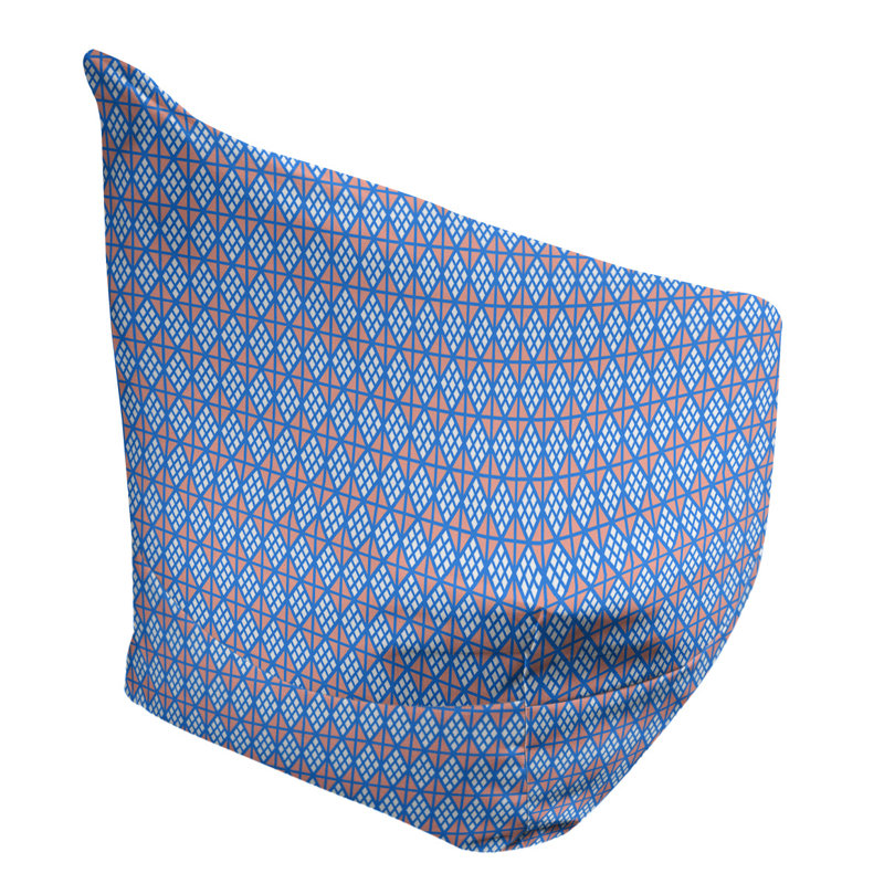 Fauteuil à billes standard & Leffel, Pas de bourre, Bleu / orange, H 86 po x L 2 po x P 43 po