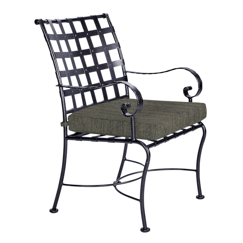 Classico Outdoor Dining Armchair, Graphite, Cast Lagoon