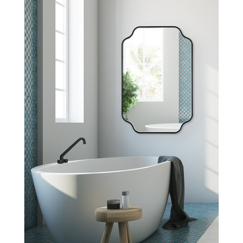 Miroir mural Aransa, 36 po x 24 po, Blanc