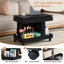 360°Rotating End Table with Wheels