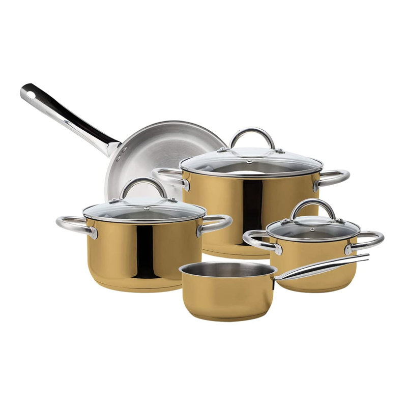 Echtwerk Pot Set with Lid, Gold