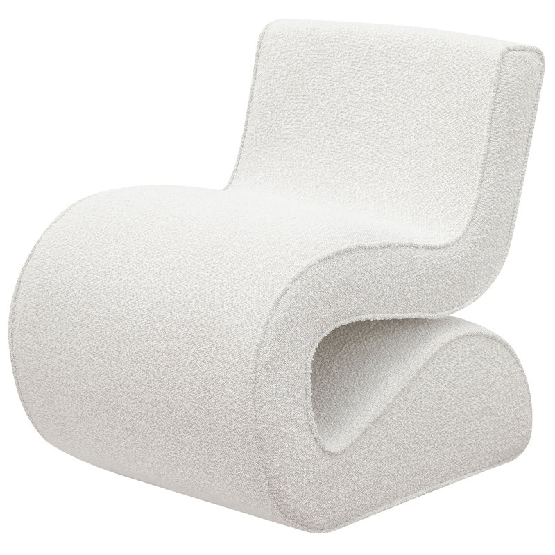 Chaise courbée Austin, Crème, crème