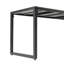 Neve Rectangular Metal Outdoor Dining Table With Umbrella Hole , 150cm cm W 70cm cm D-1472273159